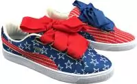 puma suede mode heart reset stripe ribbon bowknot